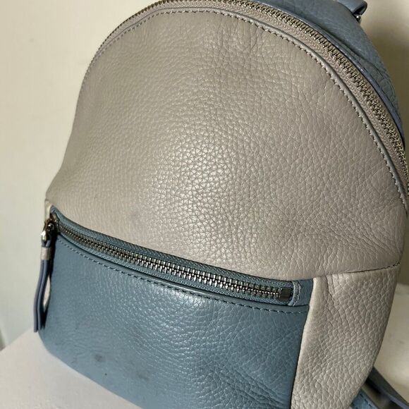 Ecco SP3 Blue and Beige Grey Leather Mini Backpack - Picture 2 of 5